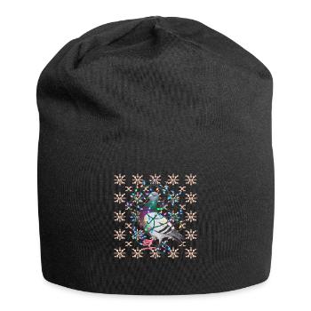 oiseau moche Noël Noël Père Noël - Bonnet en jersey - noir - Devant