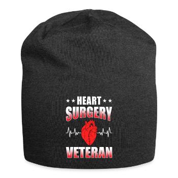 Herzbypass Herzinfarkt Herzoperation - Jersey-Beanie - Anthrazit - Vorne