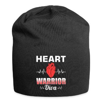Heart Bypass Heart Attack Heart Surgery - Jersey Beanie - black - Front