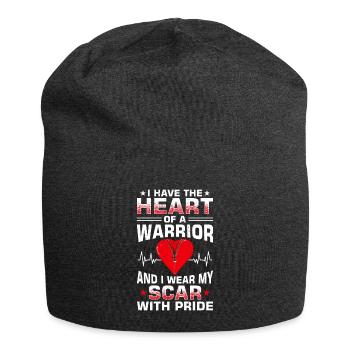 Herzbypass Herzinfarkt Herzoperation - Jersey-Beanie - Anthrazit - Vorne