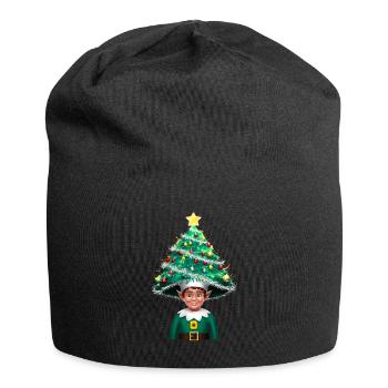 Elf Ugly Christmas Weihnachten Xmas Santa Claus - Jersey-Beanie - Schwarz - Vorne
