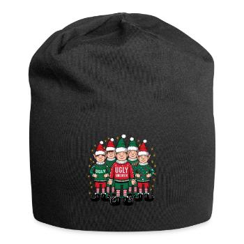 Elf Ugly Christmas Weihnachten Xmas Santa Claus - Jersey-Beanie - Schwarz - Vorne
