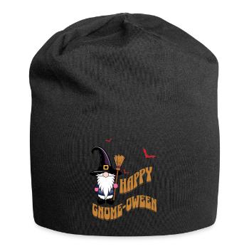 Happy Gnome-Oween Funny Halloween Saying - Jersey Beanie - black - Front