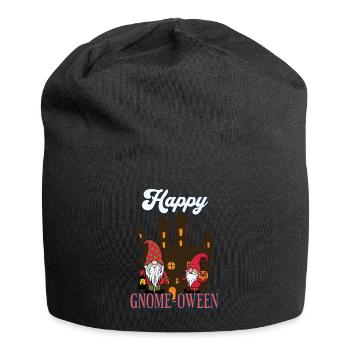 Happy Gnome-Oween Lustiger Halloween Gnom Spruch - Jersey-Beanie - Schwarz - Vorne