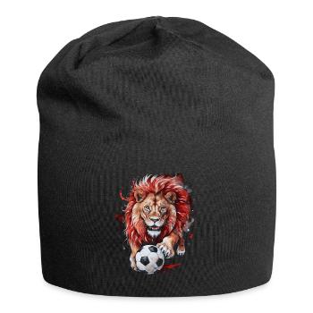 Lion Football Coloré Géorgie Animal Design Print - Bonnet en jersey - noir - Devant