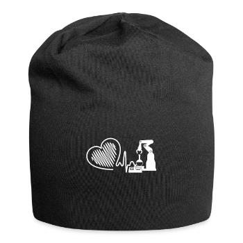 Chemical Engineer Chemical Engineer Heartbeat - Jersey Beanie - black - Front