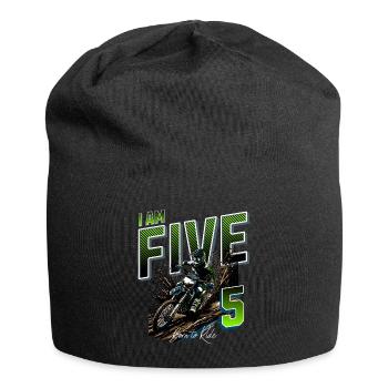 Motocross 5th Birthday - Jersey Beanie - black - Front