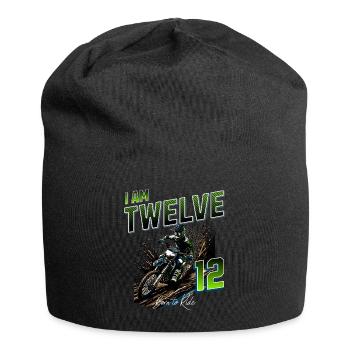 Motocross 12th Birthday - Jersey Beanie - black - Front