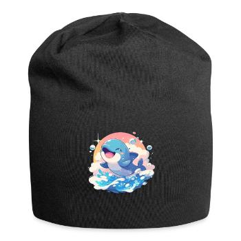 Dolphin Dolphins Dolphin - Jersey Beanie - black - Front