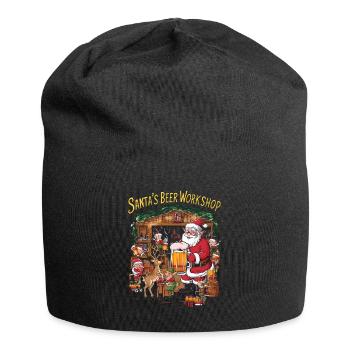 Bier Ugly Christmas Weihnachten Xmas Santa Claus - Jersey-Beanie - Schwarz - Vorne