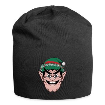 Elfes Noël laid Noël Noël Père Noël - Bonnet en jersey - noir - Devant