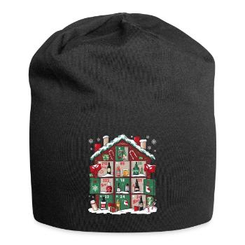 Bier Weihnachten Ugly Christmas Xmas Saufen Trinke - Jersey-Beanie - Schwarz - Vorne