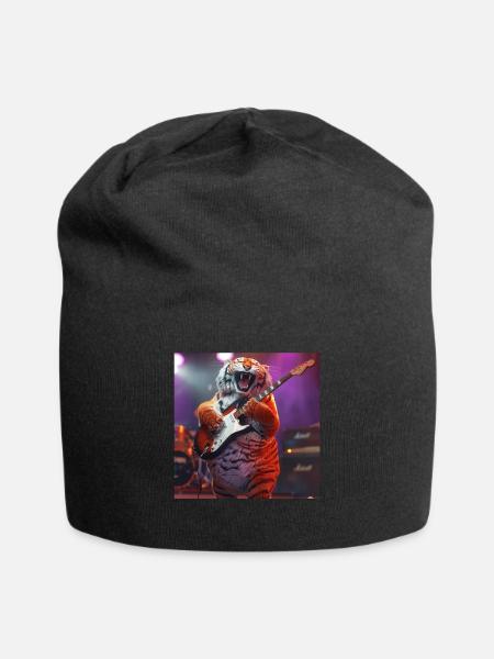 Tiger - Jersey-Beanie - Schwarz