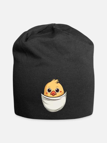 Chicken In Pocket - Jersey-Beanie - Schwarz
