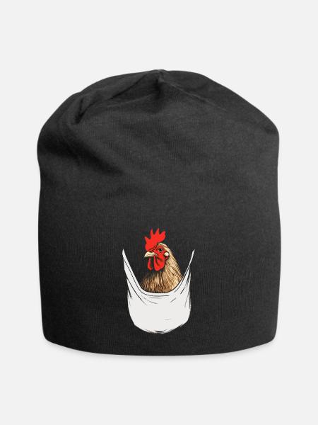 Chicken In Pocket - Jersey-Beanie - Schwarz