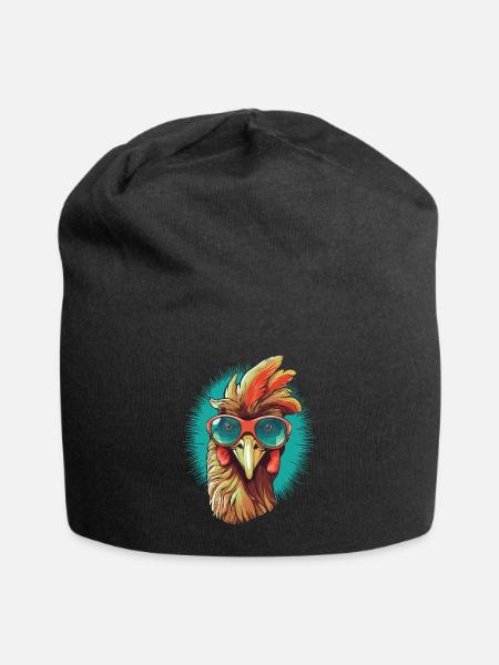 Chicken Sonnenbrille - Jersey-Beanie - Schwarz