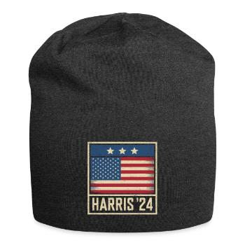 Harris 2024 Vintage Election Patriotic Campaign - Jersey Beanie - charcoal grey - Front