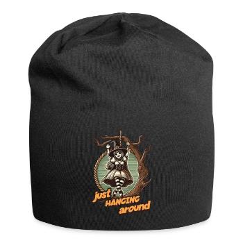 Lustiger Halloween Spruch Just Hanging Around - Jersey-Beanie - Schwarz - Vorne
