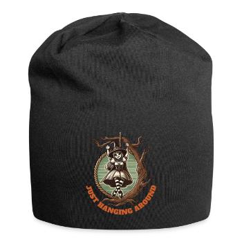Just Hanging Around Lustiger Halloween Spruch - Jersey-Beanie - Schwarz - Vorne