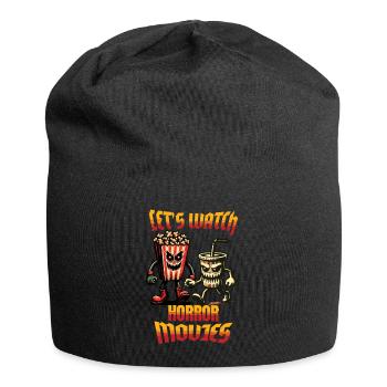 Films d’horreur Drôle Halloween Dicton Design - Bonnet en jersey - noir - Devant