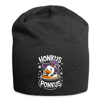 Honkus Ponkus Funny Duck Witch Halloween Magic - Jersey Beanie - black - Front