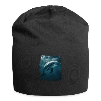 Dolphin Dolphins Dolphin - Jersey Beanie - black - Front