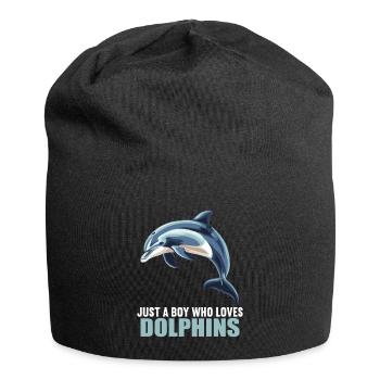Dolphin Dolphins Dolphin - Jersey Beanie - black - Front
