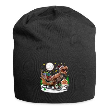 Dinosaur Ugly Christmas Christmas Xmas Trex - Jersey Beanie - black - Front