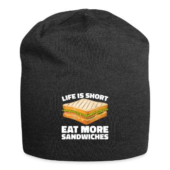 Sandwich Liebhaber Fast Food Liebhaber - Jersey-Beanie - Anthrazit - Vorne