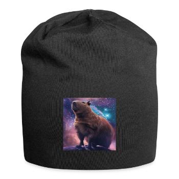 Wasserschwein - Jersey-Beanie - Schwarz - Vorne