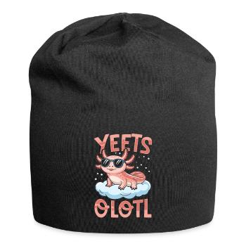 Funny Axolotl with sunglasses Kawaii Yeets Olotl - Jersey Beanie - black - Front