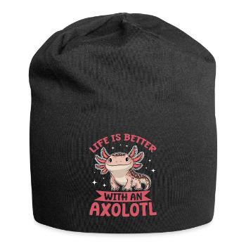 Axolotl Kawaii Life Is Better With An Axolotl - Jersey Beanie - black - Front