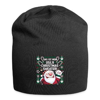 Ugly Christmas Sweater Weihnachten Xmas Santa - Jersey-Beanie - Schwarz - Vorne