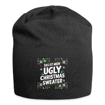 Ugly Christmas Sweater Weihnachten Xmas Santa - Jersey-Beanie - Schwarz - Vorne