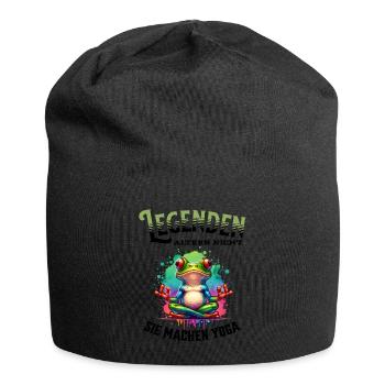Legenden altern nicht sie gehen Yoga - Jersey-Beanie - Schwarz - Vorne