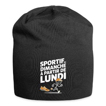 Sunday sportsman from Monday Humour sport - Jersey Beanie - black - Front