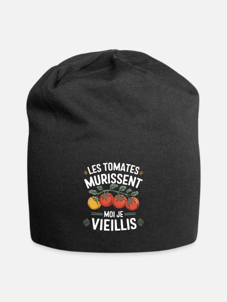 Les Tomates Mûrissent Tomate Jardinage Drôle - Bonnet en jersey - noir