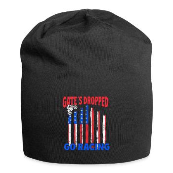 Dirt Biker Riding Gate ́s Dropped Go Racing - Jersey Beanie - black - Front