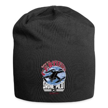 Certified Copter Drone Pilot Captain - Jersey Beanie - black - Front