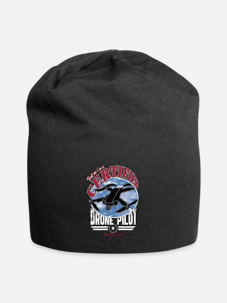 Certified Copter Drone Pilot Captain - Jersey Beanie - black