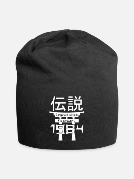 Legend since February 1984 Birthday Gift - Jersey Beanie - black