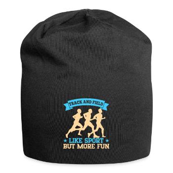 Running Track And Field Like Sport But More Fun - Jersey Beanie - black - Front