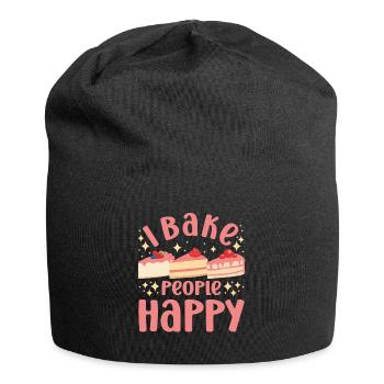 Cake Baker I Bake People Happy Cupcake - Jersey-Beanie - Schwarz - Vorne
