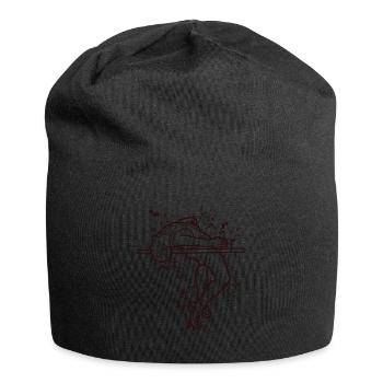 Hochspringer Wasserfarben Hochsprung - Jersey-Beanie - Schwarz - Vorne
