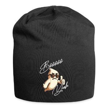 Boo yes Ghost Funny Saying Design - Jersey Beanie - black - Front