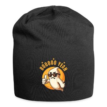 Boo Yeah Gespenst Lustiges Halloween Design - Jersey-Beanie - Schwarz - Vorne