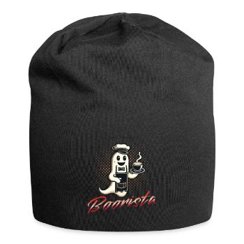 Lustiger Kaffee Spruch Boorista Halloween Geist - Jersey-Beanie - Schwarz - Vorne