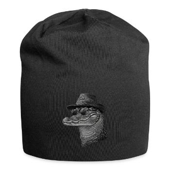 Krokodil - Jersey-Beanie - Schwarz - Vorne