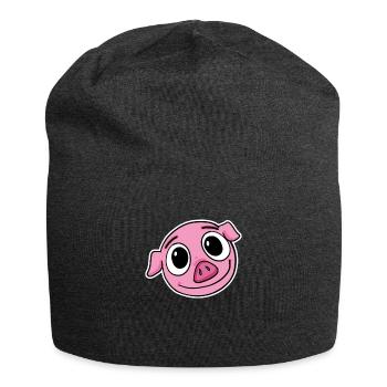 Pig Head - Jersey Beanie - charcoal grey - Front