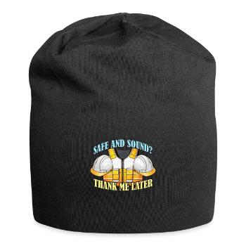 Safety Officer Safe And Sound Thank Safety Manager - Jersey Beanie - black - Front